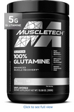 مسحوق L-Glutamine النقي من Muscletech، يعزز استعادة العضلات وينشط النمو.