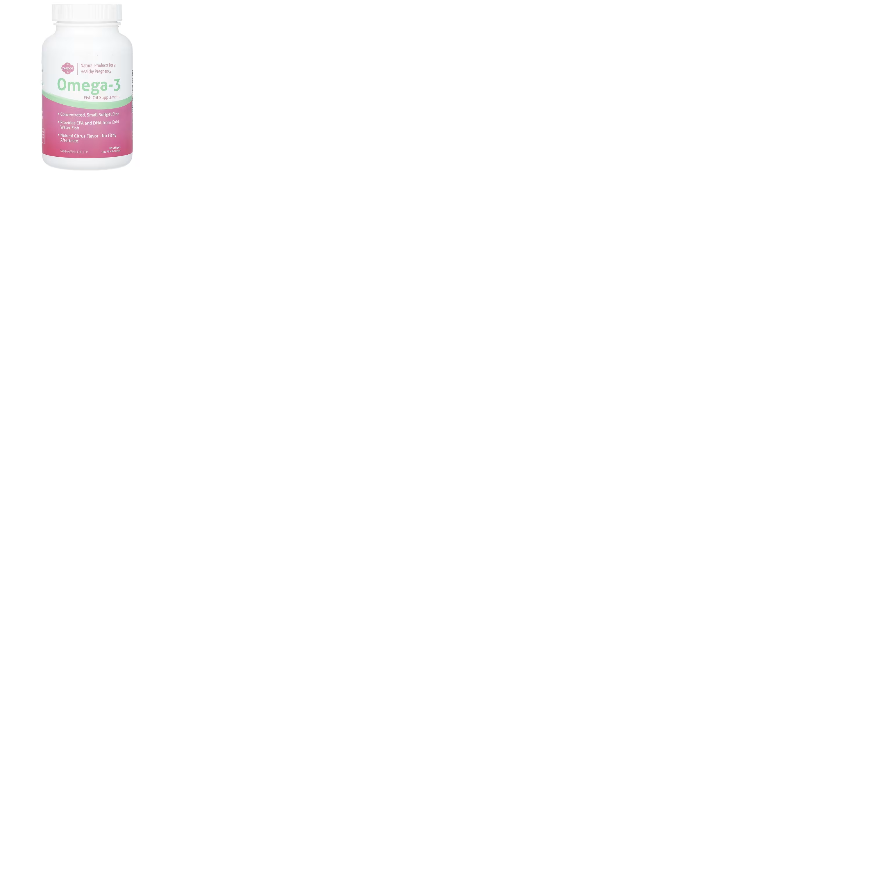 Fairhaven Health PeaPod omega-3 supplement with natural citrus