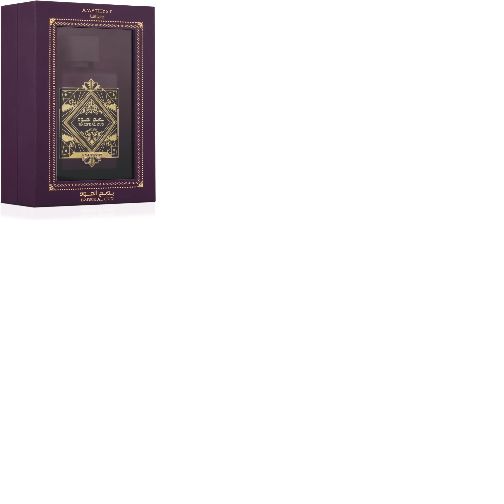 Unisex perfume with oud and amethyst notes.