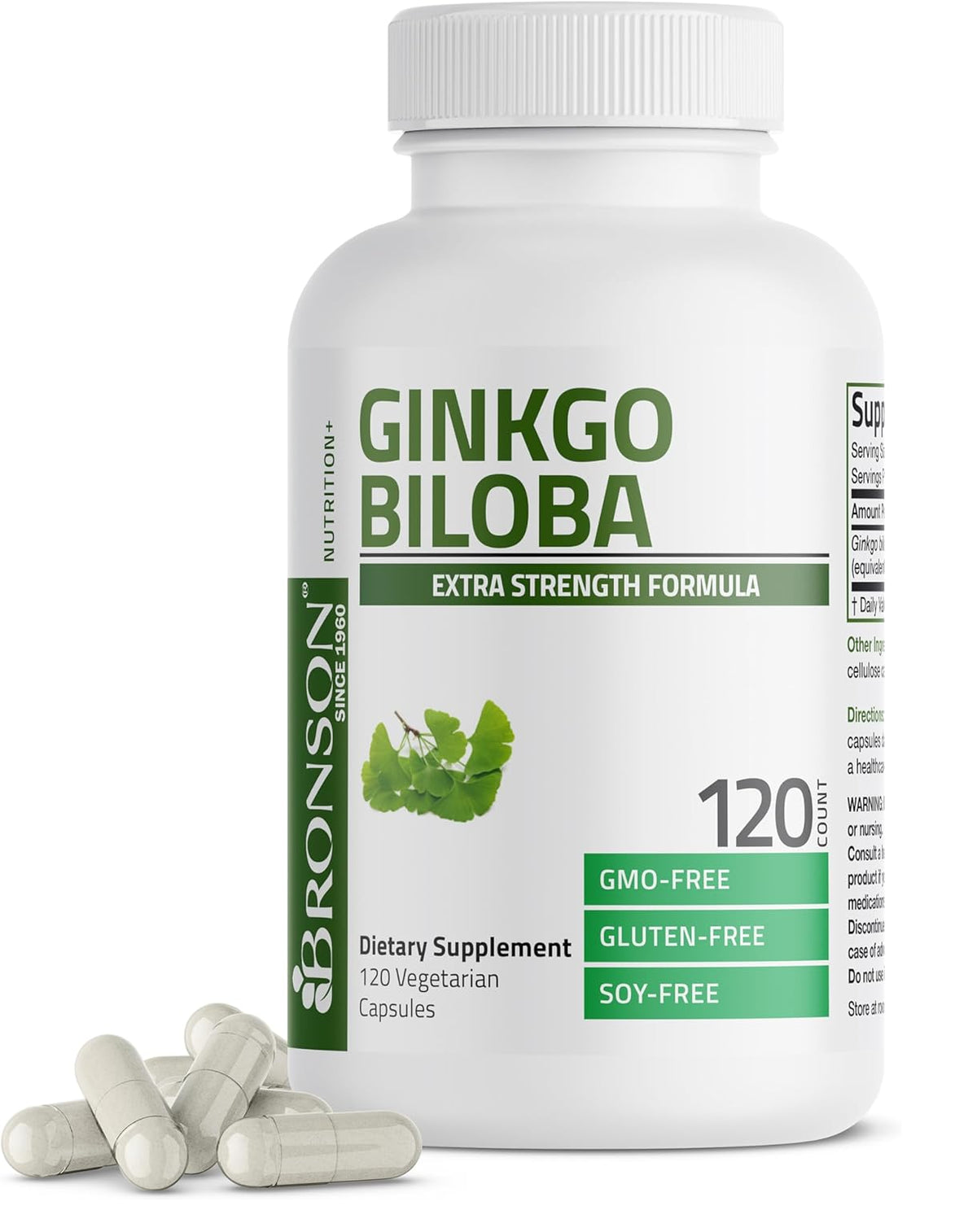 Bronson extra strength ginkgo biloba supplement for brain function and memory support