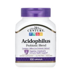 كبسولات 21st Century Acidophilus، 100 كبسولة (21339) 