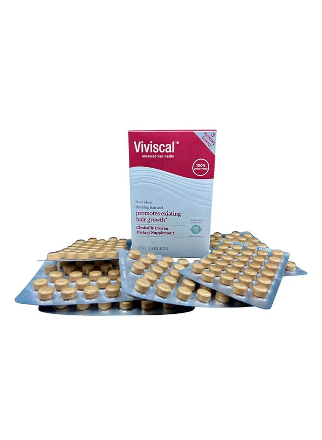 مكمل غذائي Viviscal Advanced Hair Supplement بسعر معقول، 180 قرصًا - اشتريه لنمو شعر صحي