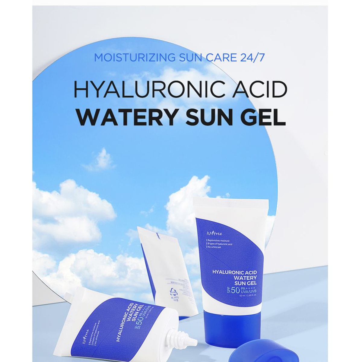 Isntree Korean Isntree Hyaluronic Acid Watery Sun Gel SPF 50+ PA++++ 50ml (2-Pack) K Beauty