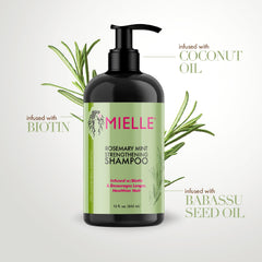 Mielle Rosemary Mint Strengthening Shampoo – Sulfate & Paraben Free, 12 oz