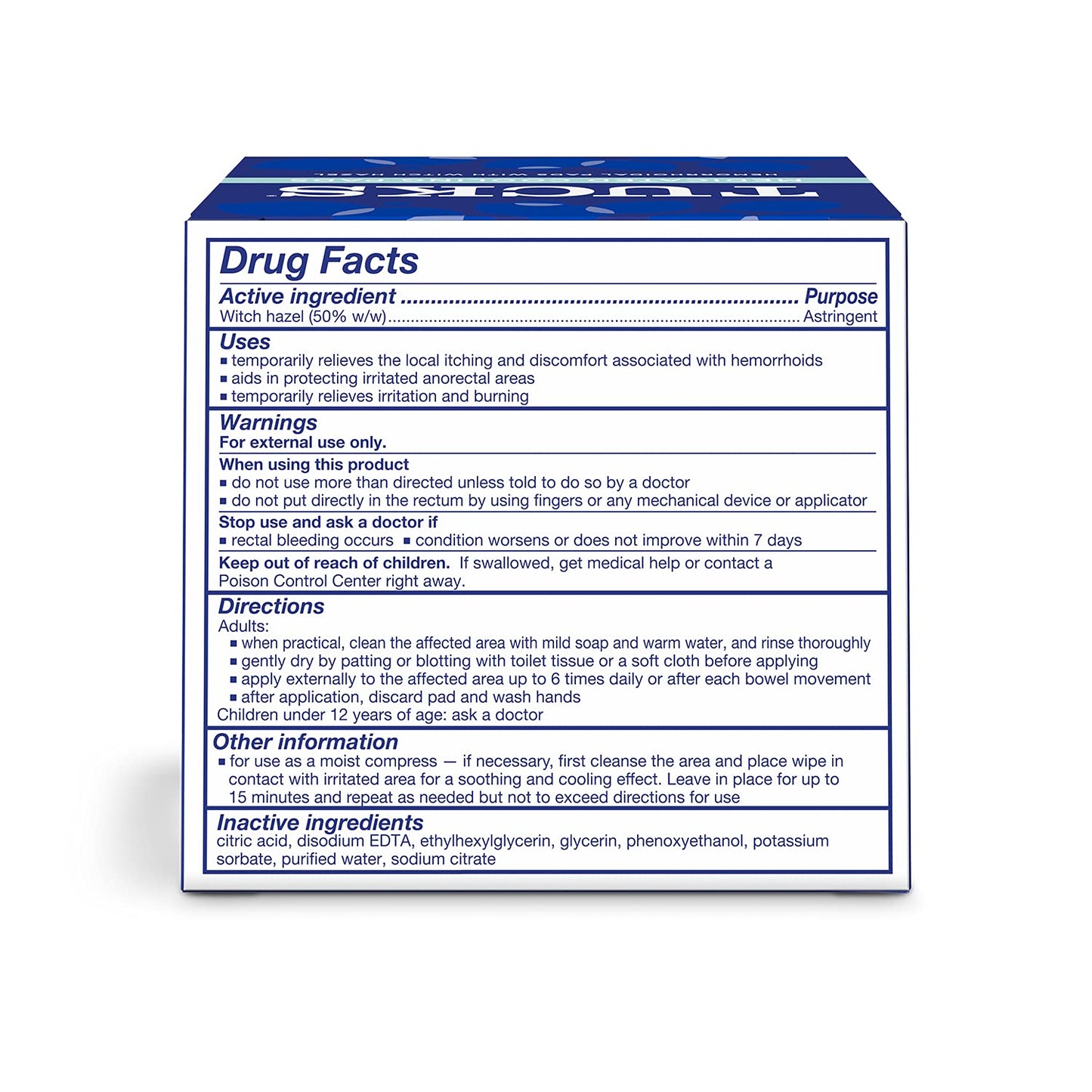 Tucks Medicated Cooling Pads – 100 Pads
