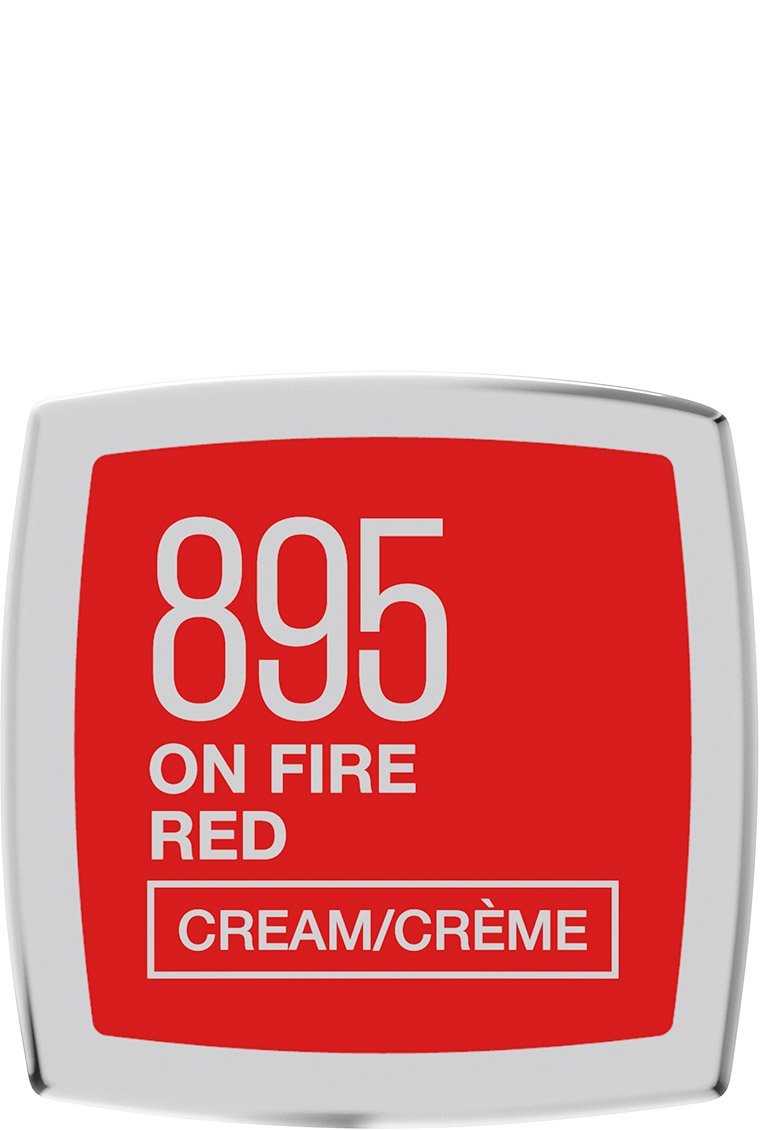 MAYBELLINE Color Sensational The Creams Cream Finish Lipstick Makeup (On Fire Red-895)