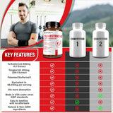 تيركيستيرون ٨،٠٠٠ ملغ [أعلى نقاء] + BioPerine® لامتصاص عالي مع مكمل طونغكات ألي - يزيد من القدرة على التحمل، نمو العضلات الهزيلة والتعافي، يعزز الدافع، مختبر من طرف ثالث، إمدادات لمدة شهرين