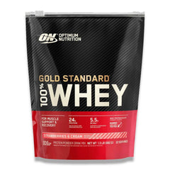 Optimum Nutrition - Gold Standard 100% Whey Protein, Strawberries & Cream - 1.5 Lb